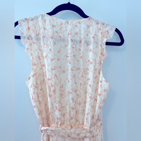 NWOT ECRU Nyongo Ruffle Wrap Tank Floral Dress in peach - size 6 - Picture 8 of 10